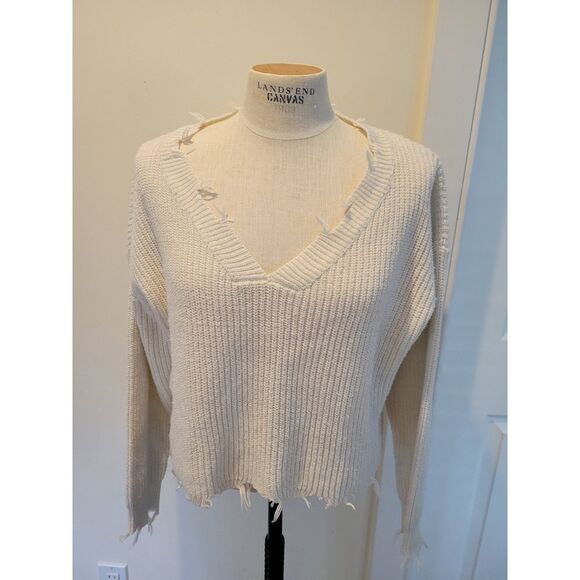 Tic‎ Toc Beige/Cream/Ivory Small Sweater - Picture 1 of 5